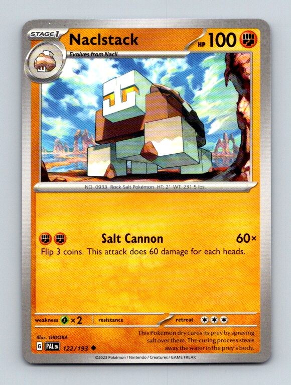 Naclstack 122/193 Uncommon SV02: Paldea Evolved Pokemon Near Mint