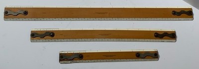 VINTAGE 3ER SET ZEICHNUNGSMASCHINE LINEALE KÜNSTLER ZEICHNUNG ZEICHNER TISCH KUNST