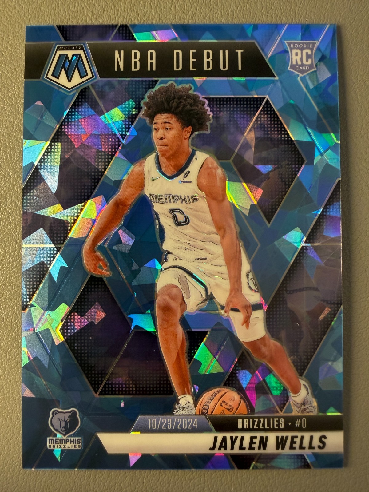 2024-25 Mosaic - Jaylen Wells NBA Debut Ice Mosaic Prizm /125 (RC)