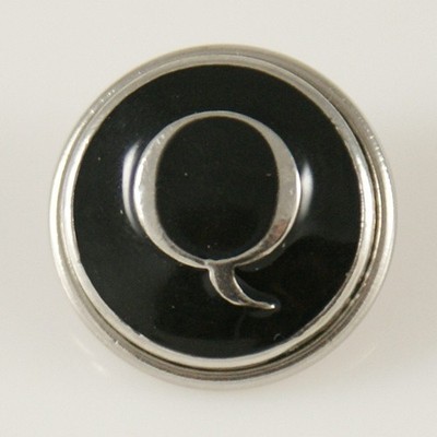 Snap Jewelry Letter Q Alphabet Rhinestone Halo 18-20mm Fits Ginger Charms Items