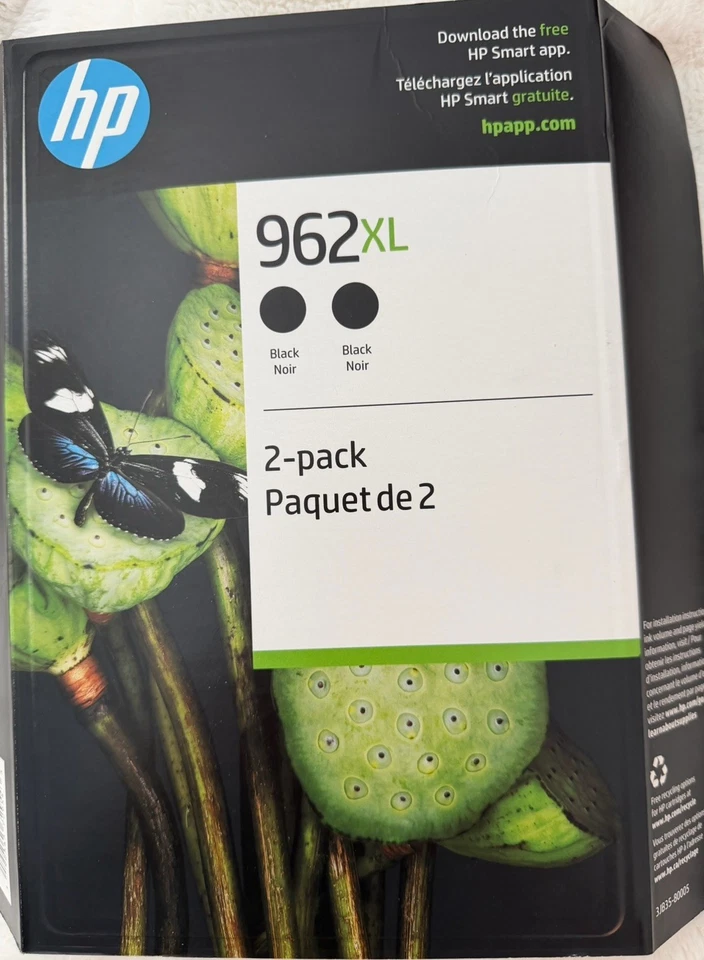 2er-Pack HP Original 962XL schwarze Tinte 3JB35BN Ablaufdatum 03/2027 + kostenloser Versand