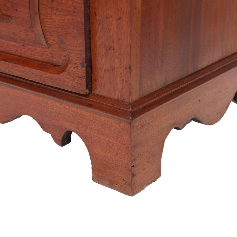 古董文艺复兴维多利亚雕刻胡桃木和伯尔秘书 c1890 — 第 3/4 张图片