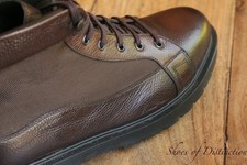 Loake Shoemakers Brown Leather Grain Derby Boots Shoes Men's UK 9 US 10