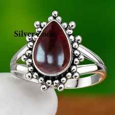 Garnet Gemstone 925 Sterling Silver Handmade Jewelry Ring Size 5 to 13