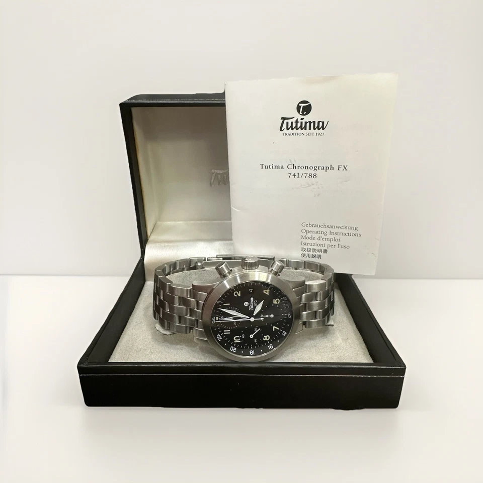 Tutima Chronograph FX 788 Automatik Herrenuhr Edelstahl 43mm mit Box TOP - Bild 2 von 4