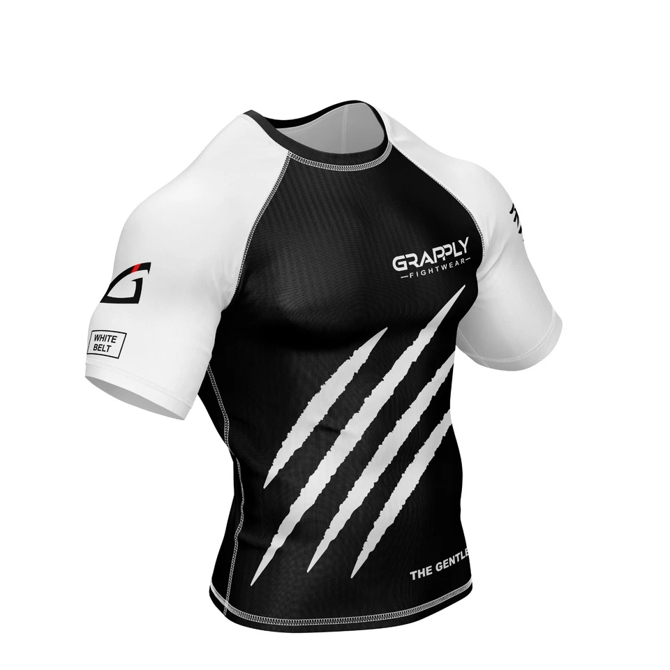 BJJ White Rank Rashguard BJJ NoGI Rashguard Jiujitsu MMA Training Club Rashguard - Image 2 of 4