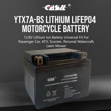 Casil YTX7A-BS Rechargeable Lithium Iron Phosphate LifePO4 Replacement Battery