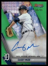 2019 Bowman's Best Best of '19 Autographs Green Refractors #B19CM Casey Mize /99