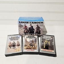 RARE Louis L'Amour 3x CASSETTE TAPE BOX Riding For Brand Western Audio Book