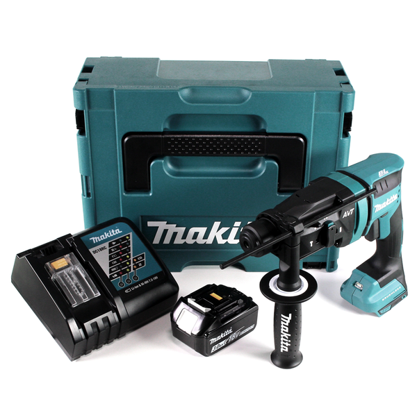 Makita DHR 182 RF1J Akku Bohrhammer 18V SDS Plus Brushless + 1X Akku 3Ah + Lader-image