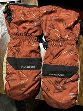 Dakine Kids/Childs XL/10-12 Mittens - Orange/Black Confetti EUC