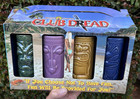 club dread 4 X 5 3/8" ACCOUTREMENTS 2001 TIKI TUMBLERS glasses BROKEN LIzARD'S — photo 1