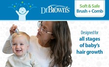 Dr. Brown's Healthy Baby Essential Care, Soft  Safe, Baby Brush Plus Comb