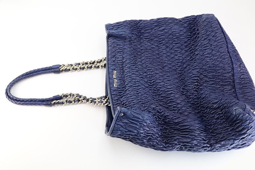 MiuMiu Nappa Leather Patchwork Shoulder Tote Bag … - image 3