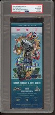 Patrick Mahomes II Signed 2020 Super Bowl LIV Ticket Chiefs 49ers PSA/DNA 7 AUTO