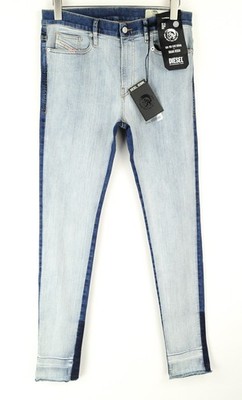 DIESEL D-Istort-SP 085AU Herren Jeans W32/L32 blau Super Skinny Fit Baumwolle *