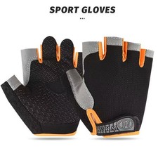 Half Finger Cycling Gloves Breathable Non Slip Padded Bike Gloves Adjustable