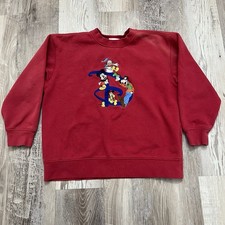 Vintage Disney Store Exclusive Kids Crewneck Size M Red