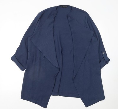 Dunnes Stores Damen-Cardigan blau vorne offen Größe 12