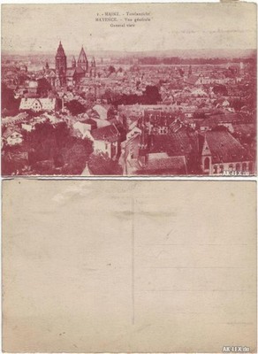 Ansichtskarte Mainz Totalansicht ca 1920 1920