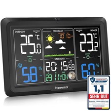Newentor Funk-Wetterstation mit Außensensor ...