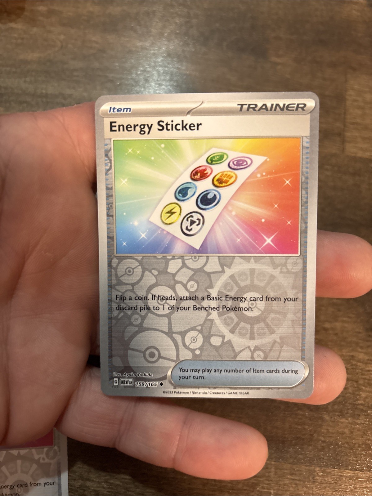 Energy Sticker 159/165 Pokemon Sv: Scarlet & Violet 151 Reverse Holo