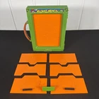 Vintage 1990 Teenage Mutant Ninja Turtles Mutant Maker 9 Tracing Plates & Crayon