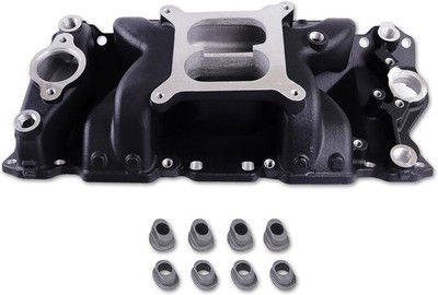 7501 2026 vortec air-gap Intake Manifold Aluminum Dual Plane B-2026 Black 