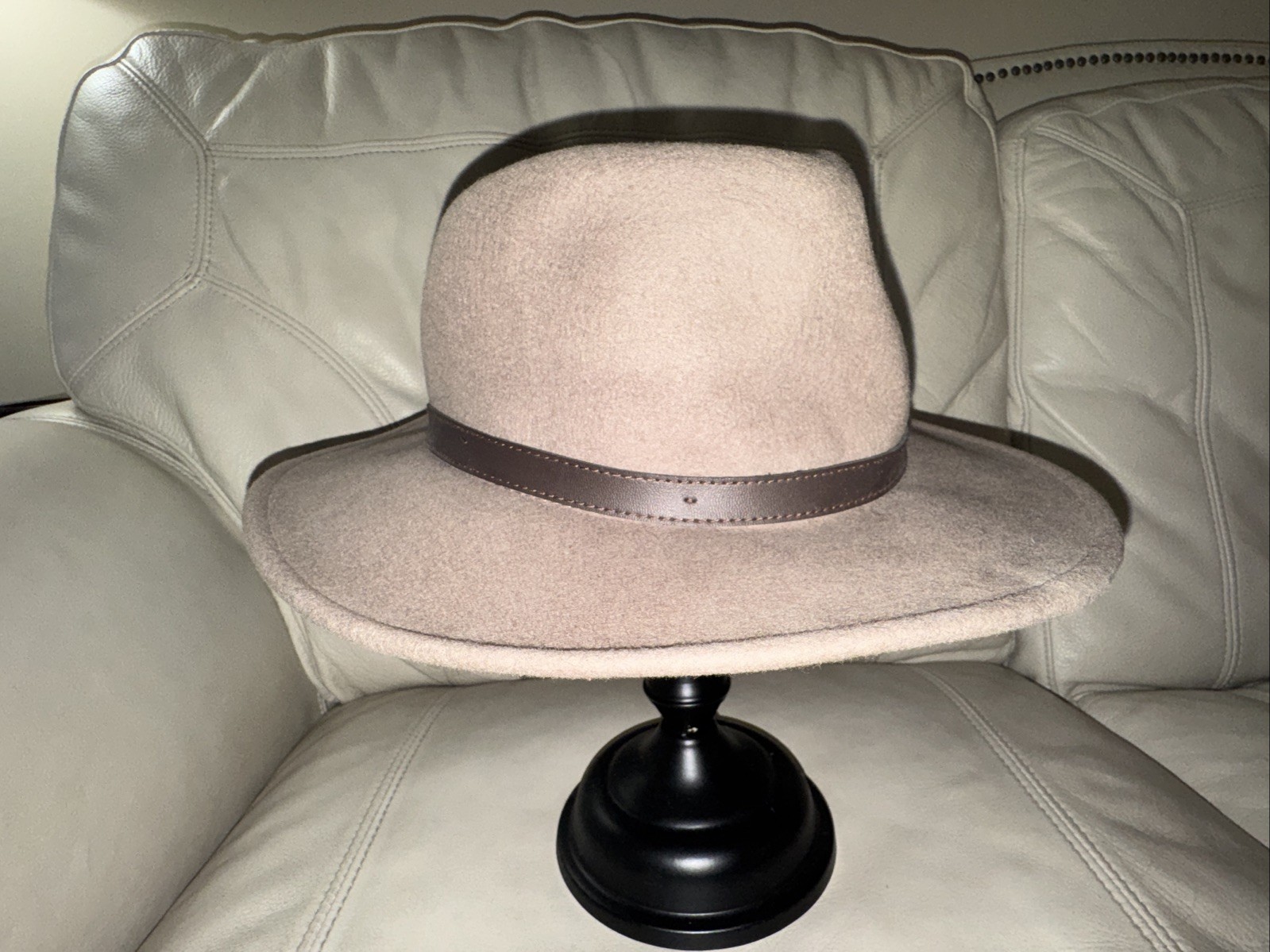 Pendleton Outback 100% Wool Fedora Hat Mens M Lea… - image 4