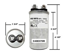 40 MFD 370 VAC Round Run Capacitor