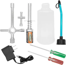OGRC Nitro Starter Glow Plug Igniter Charger Tools Fuel Bottle Combo for Traxxas
