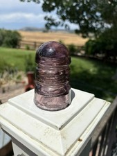 Unusual deep burgandy purple California Glass insulator kegger