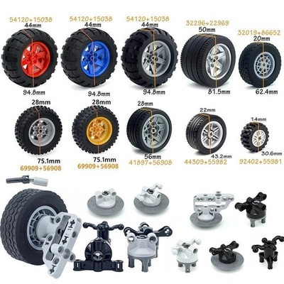 Technic Parts RC Car Truck Tire Wheel Hub Model For Lego Kit DIY Power Functions
