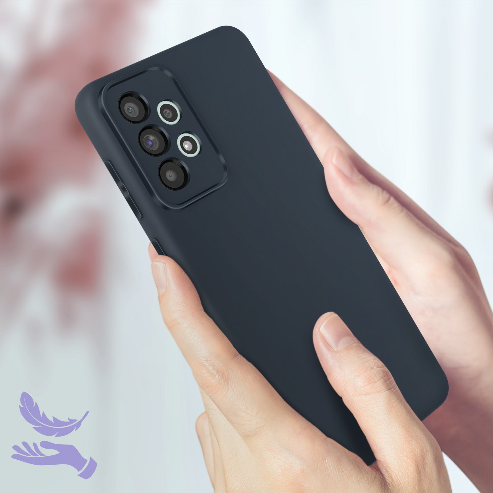 Coque Galaxy A73 5G silicone bleu accessoire protection fine - 4