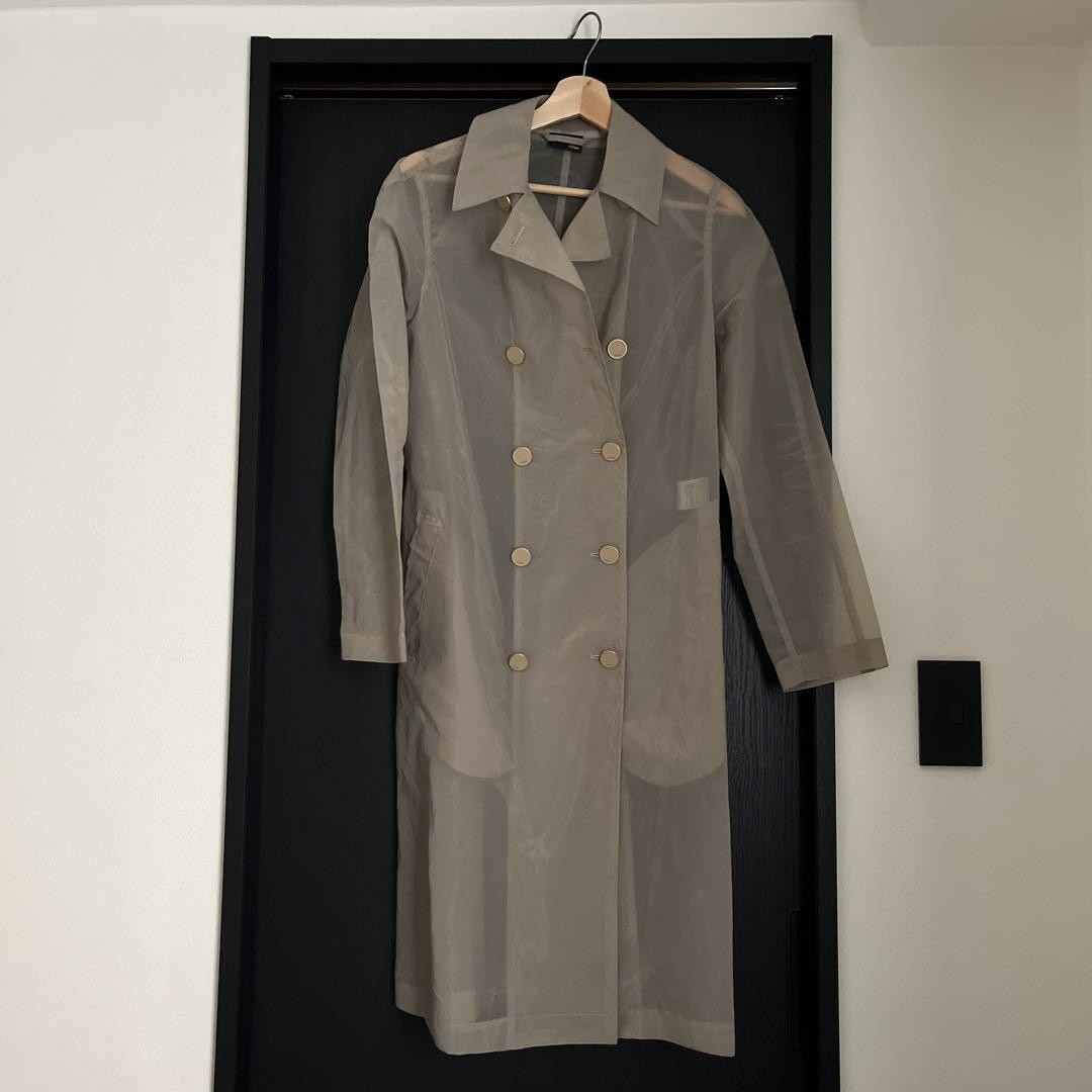 FENDI Beige Trench Coat Size 42 Luxury Womens Outerwear-image