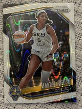 2025 Panini Prizm WNBA #92 Angel Reese White Seismic Prizms - WNBA Finals