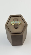 Opal 9ct Gold Ring , Vintage And Hallmarked , Yellow Gold