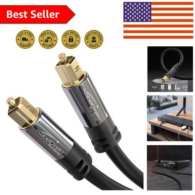 Crystal-Clear 1.5ft TOSLINK Digital Audio Cable - Ideal for Soundbars & Consoles