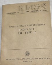 ARCTYPE 12 AIRCRAFT RADIO CORP RECEIVER MAINTENANCE MANUAL TRANSMITTER CONTROL