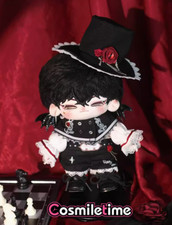 Knight Vampire Fit Plush 20cm Doll Shirt Rompers Rose Hat Clothes Dress Up