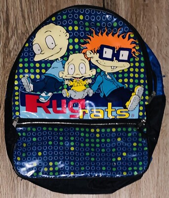 Vintage Nickelodeon Rugrats Backpack Chuckie Tommy & Dil Pickles Viacom 2001