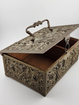 Antique Victorian Renaissance 1880 German Brass Repousse Jewelry