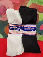 PHYSICIANS CHOICE Diabetic Socks Lot Of 6 Pr Black White Size 13-15 New In Pkg