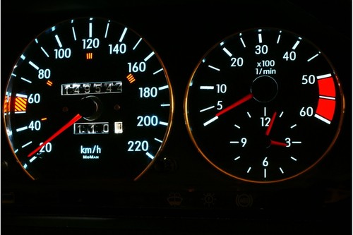Mercedes 190 W201 Glow Gauge Plasma Dials Speedometer Dial Glow Speedo Style 2 - Picture 4 of 9