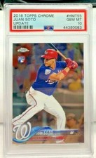 Juan Soto 2018 Topps Chrome Update Baseball RC #HMT55 PSA 10 GEM MINT  NATIONALS