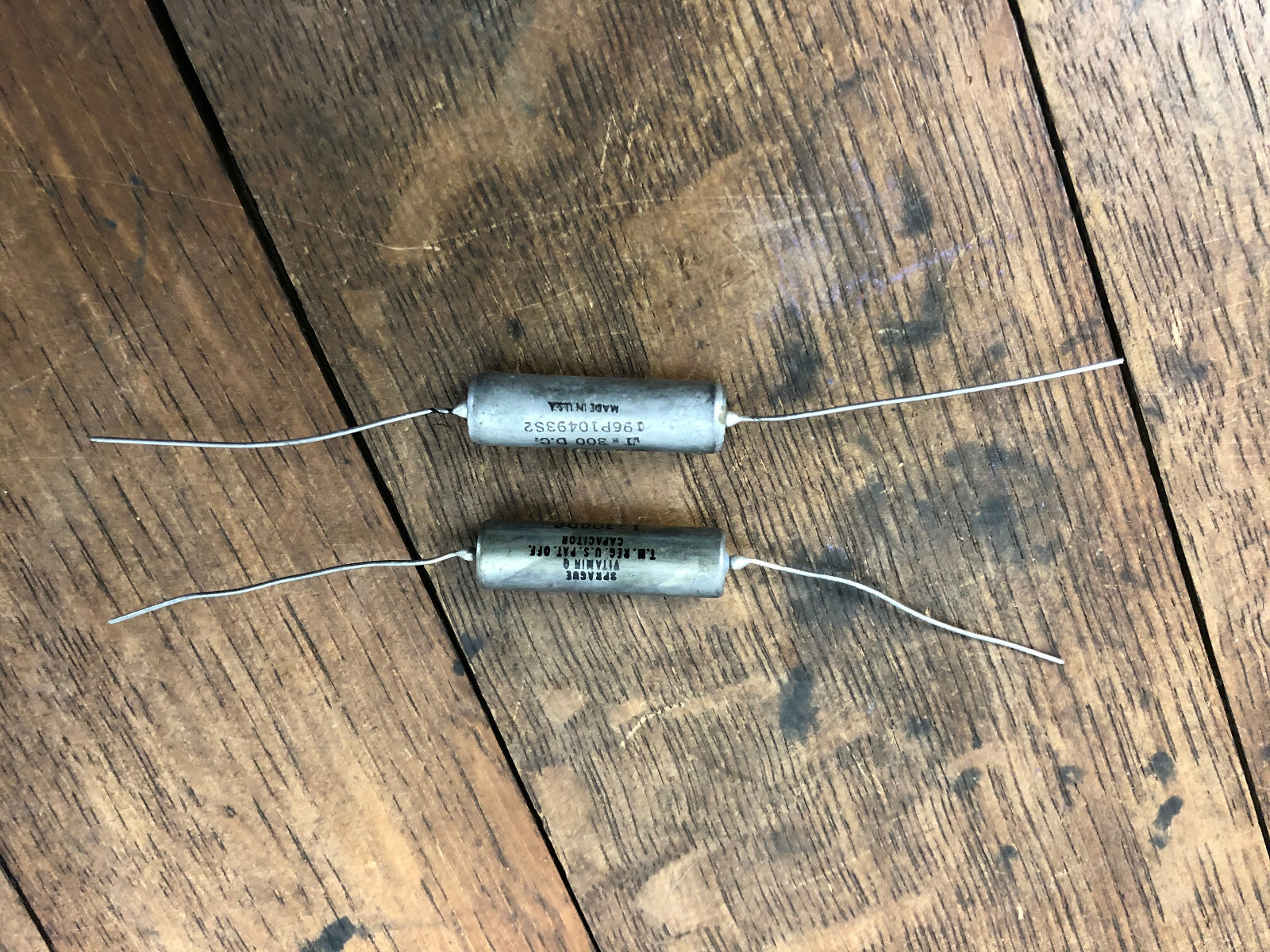 NOS - Lo of 2 Sprague 196P10493S2 Vitamin Q Capacitor 300 DC  #102