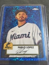 2021 Chrome Platinum Anniversary Base Blue Mini Diamond #352 Pablo Lopez /199