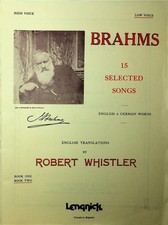 Brahms 15 Selected Song Low Voice  High Voice, Book One  Two