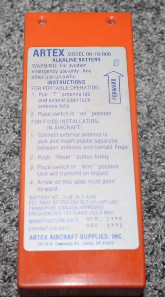 Artex Remote Battery VINTAGE NOS ARTEX ALKALINE BATTERY 00-10-009 EXPIRES 1992 ( ATREX ...