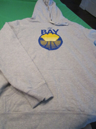 NEW GOLDEN STATE WARRIORS MENS  HOODIE HOODED SWEATSHIRT "THE BAY" GRAY XL - Picture 1 of 2
